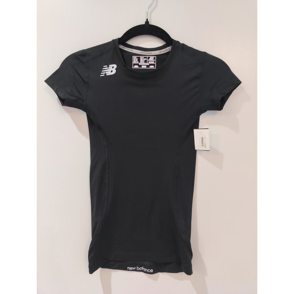 New Balance Women’s XXS Black Athletic Tee Short Sleeve Performance Top